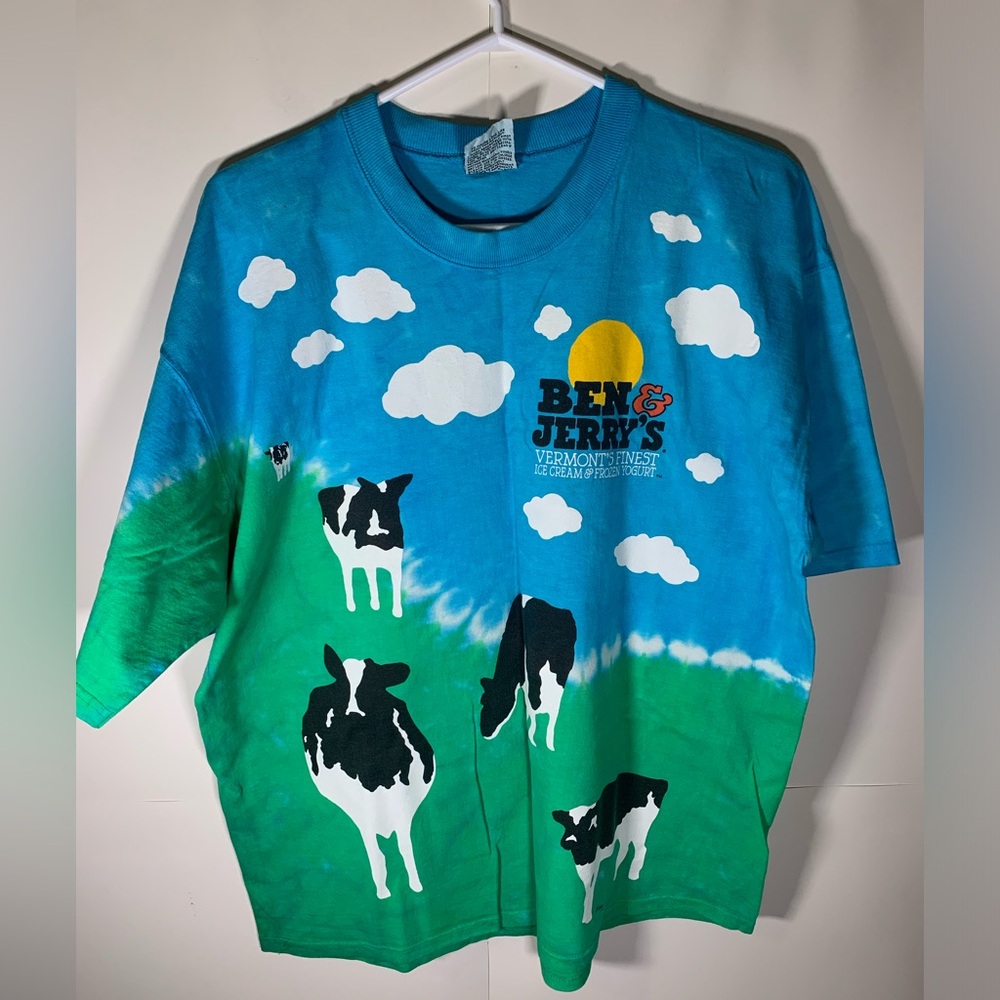 Vintage 90s Ben and Jerry’s aop shirt